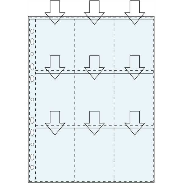 Keräilykorttitasku 7X9 A4 PP 18/10