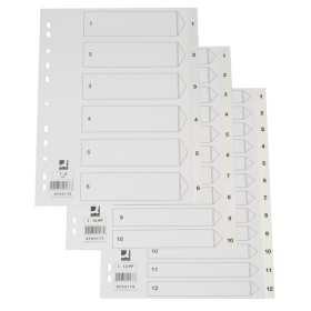 Hakemisto Q-ConnectA4 1-12 PP valkoinen