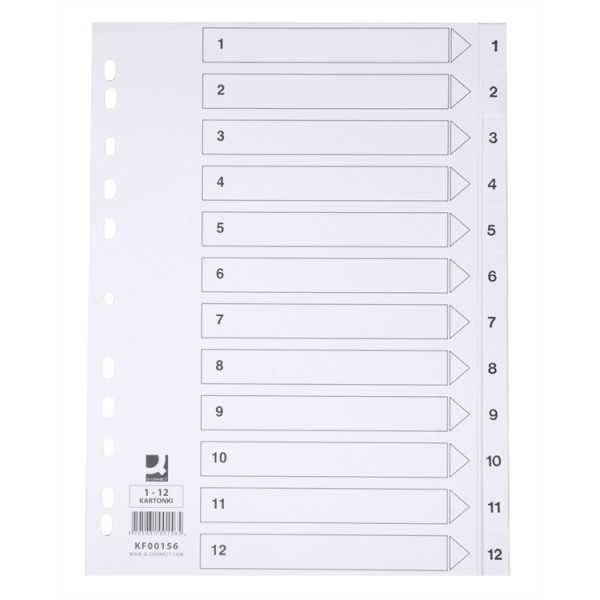 Hakemisto Q-ConnectA4 1-12 kartonki val