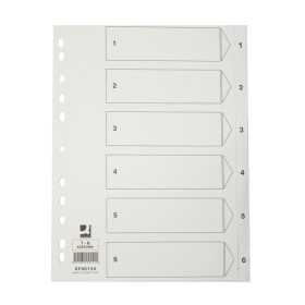 Hakemisto Q-ConnectA4 1-6 kartonki valk