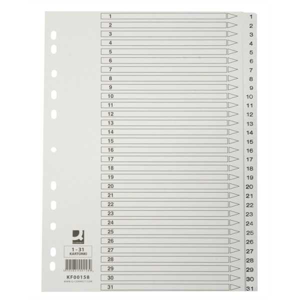 Hakemisto Q-ConnectA4 1-31 kartonki val
