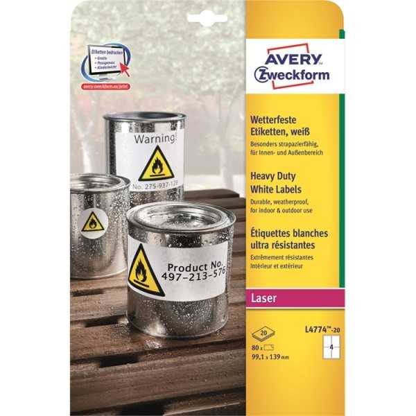 Laser Avery L4774-2099.1X139/80 polyest