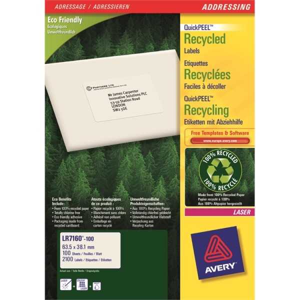Uusio Avery LR7160-100 63.5X38.1/2100