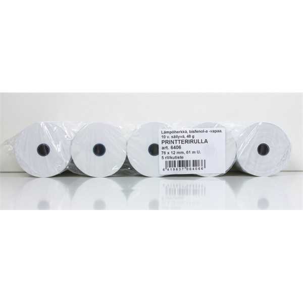 Lämpöpaperirulla 76x61/12mm 61m BPA