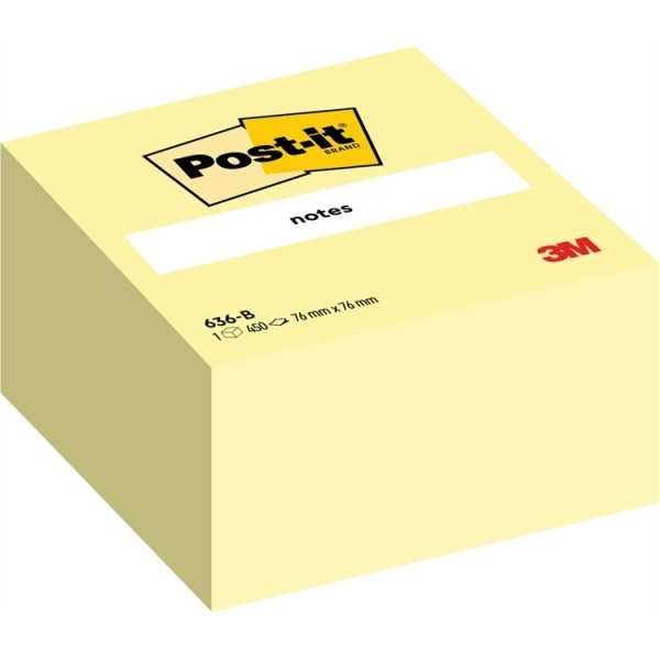 Kuutio Post-it 636-B76X76mm keltainen
