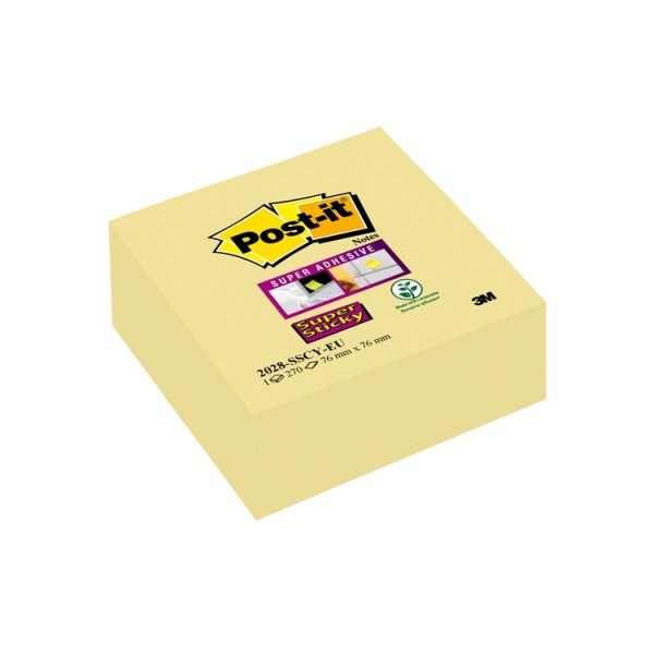 Kuutio SuperSticky76x76mm keltainen