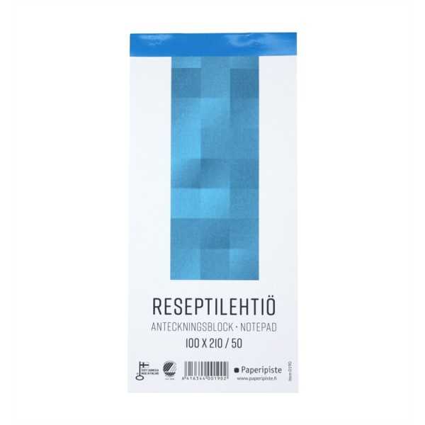 Reseptilehtiö 100X210/50 blanco