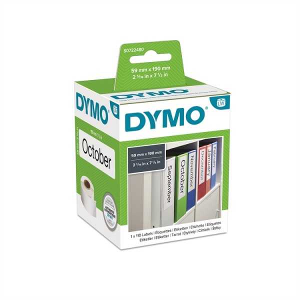 Tarra Dymo LW 190x59mm mappi leveä/110