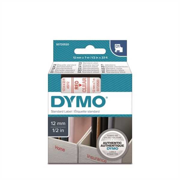 Tarrakasetti Dymo S0720520 12mm kir/pun