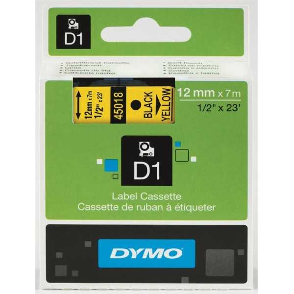 Tarrakasetti Dymo 45018 12mm kel/musta