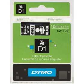 Tarrakasetti Dymo 45021 12mm must/valkoi