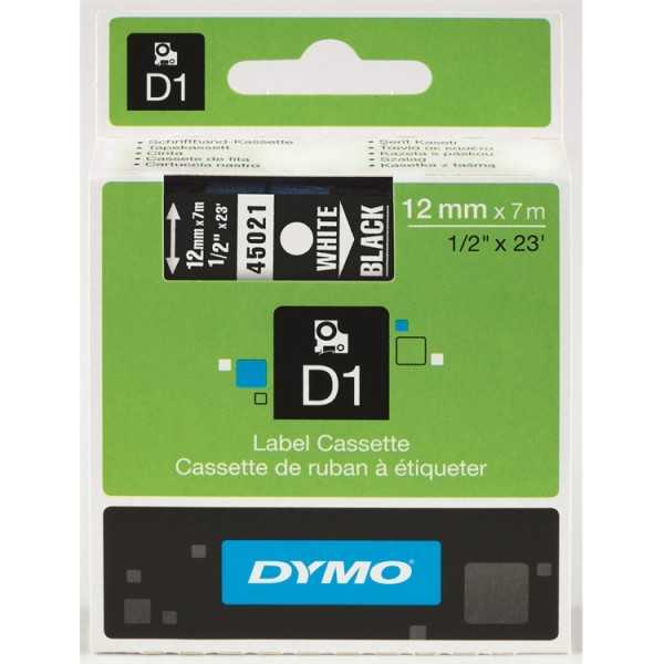 Tarrakasetti Dymo 45021 12mm must/valkoi