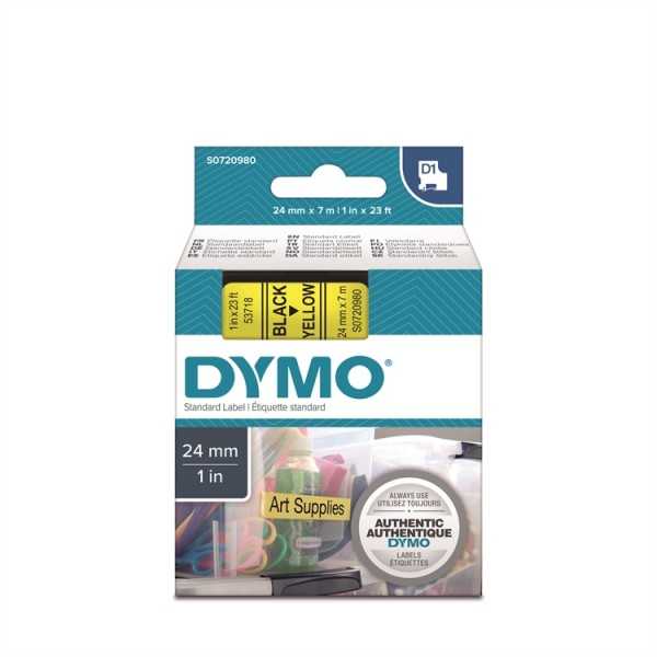 Tarrakasetti Dymo 53718 24mm kelt/musta