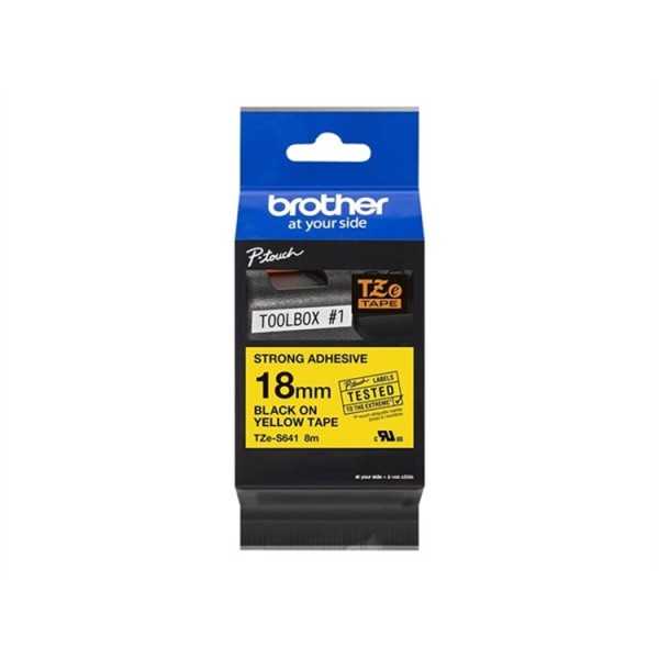 Tarrakasetti BrotherTZeS641 18mm kel/mu