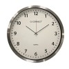 Seinäkello Q-Connect60 cm hopea