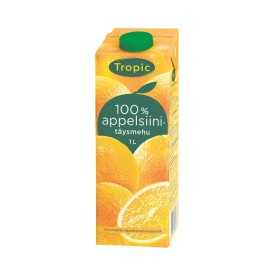Täysmehu Tropic appelsiini 100% 1l