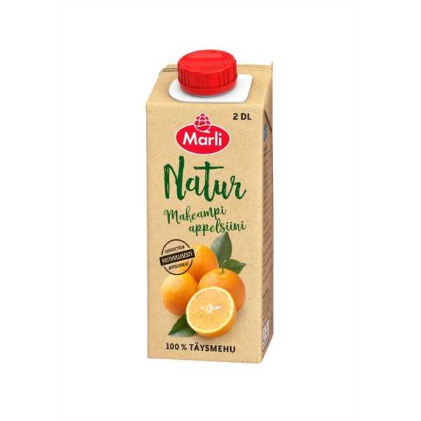 Täysmehu Marli Naturappelsiini 2 dl
