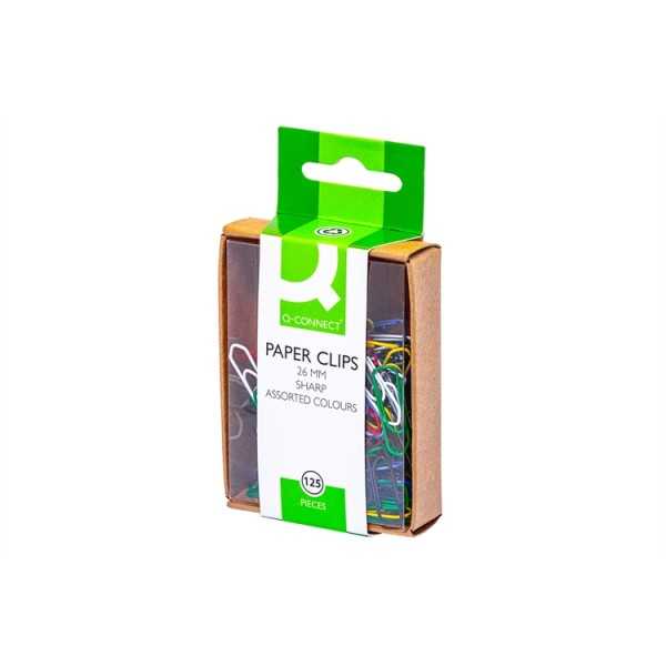 Paperiliitin Q-Connect 26mm värillin/125