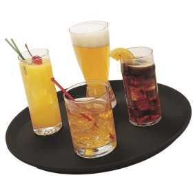 Tarjotin kitkapintapyöreä Ø 36 cm musta