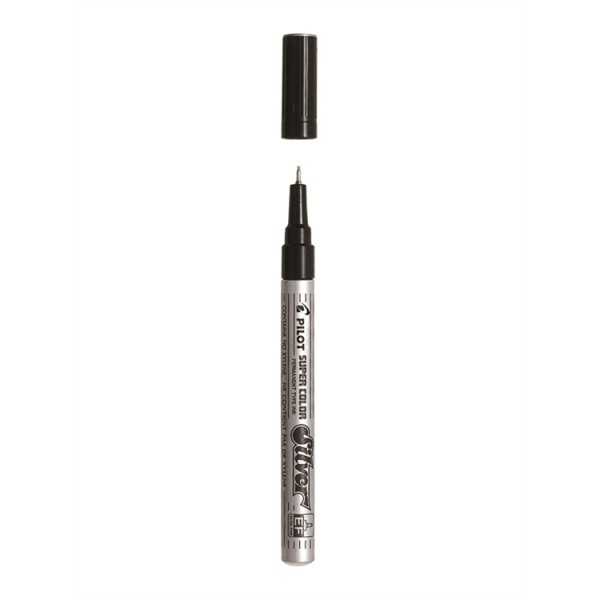 Maalikynä Pilot Super Color EF hopea