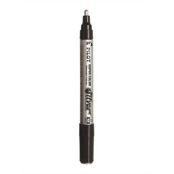 Maalikynä Pilot Super Color M hopea