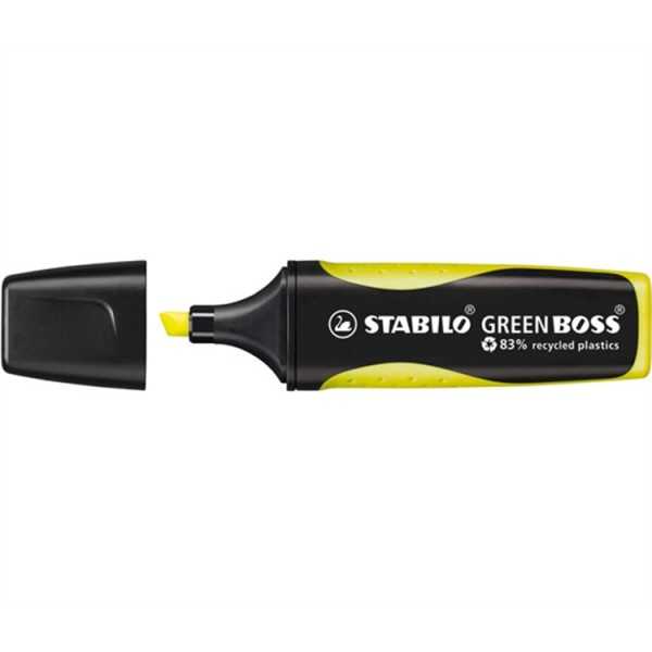 Korostuskynä StabiloGreenBOSS keltainen