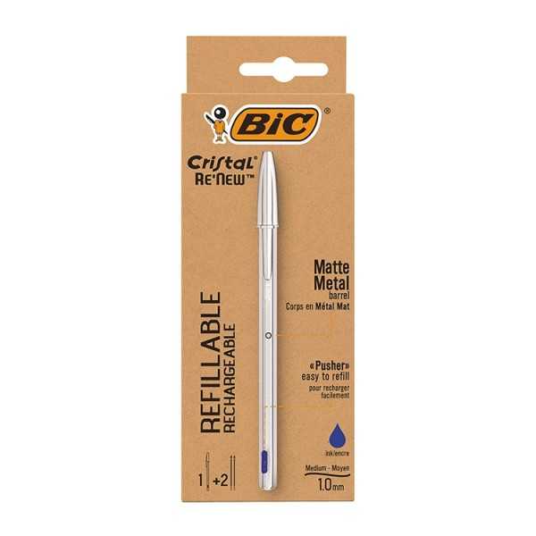 Kuulakynä Bic Cristal Renew+2täytt