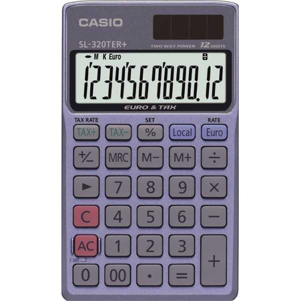 Nelilaskin Casio SL-320 TER euro/vero