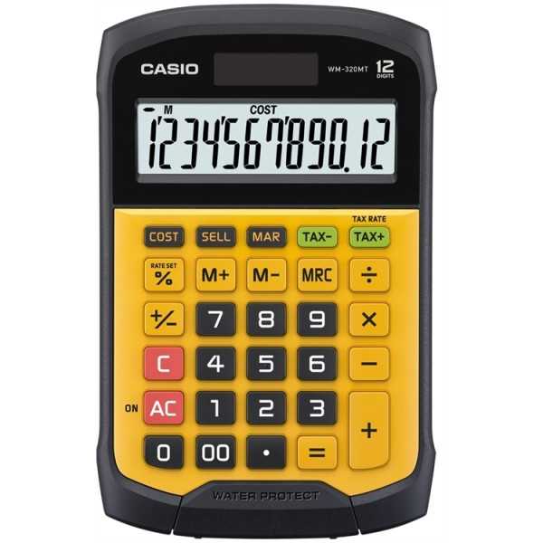 Pöytälaskin Casio WM-320MT vesisuojattu