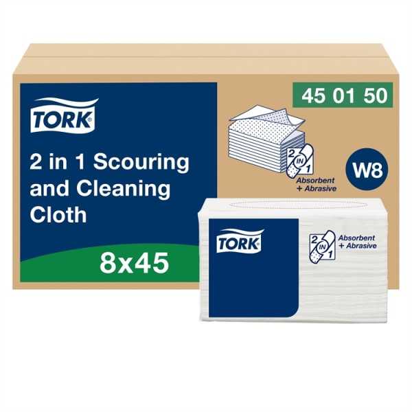 Puhdistusliina 2-in-1 450150 W8/8X45kpl