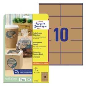 Etiktti Avery ruskeasoikea 105x57mm/250