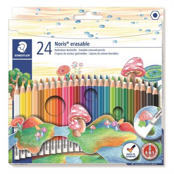 Puuvärikynä pyyhittävä 24kpl Staedtler N