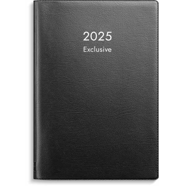 Taskukalenteri Burde 2025 Exclusive muovikansi, musta