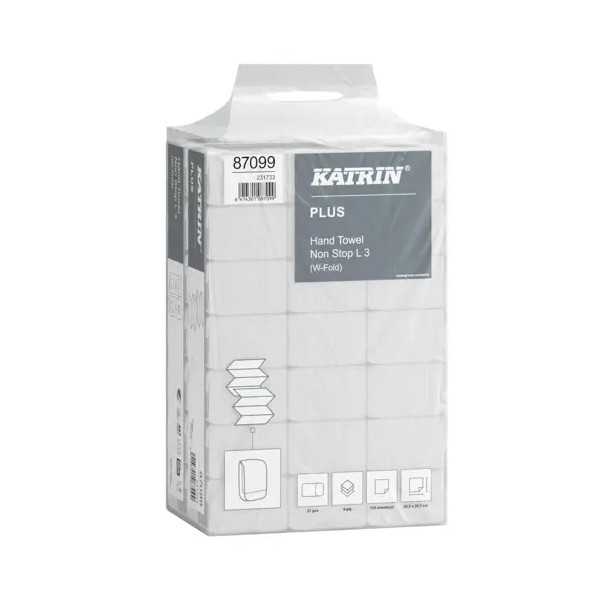 Katrin Plus käsipyyhe W-taitto L 3-kerroksinen