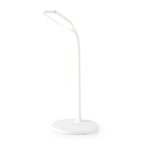 LED-pöytävalaisin langattomalla latauksella, valkoinen