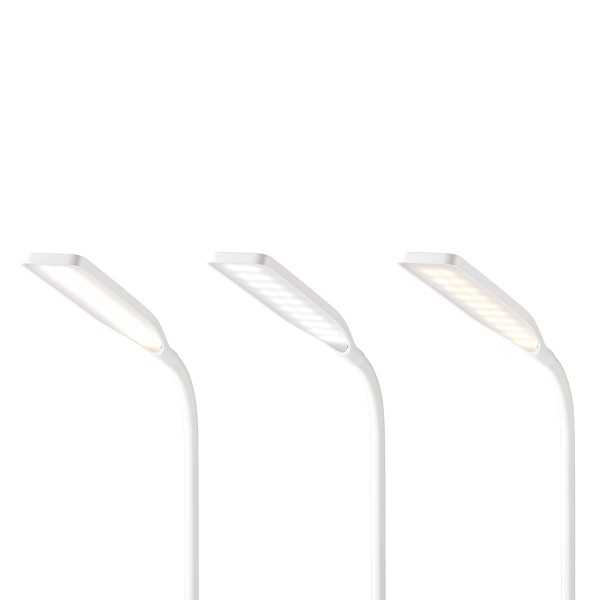 LED-pöytävalaisin langattomalla latauksella, valkoinen
