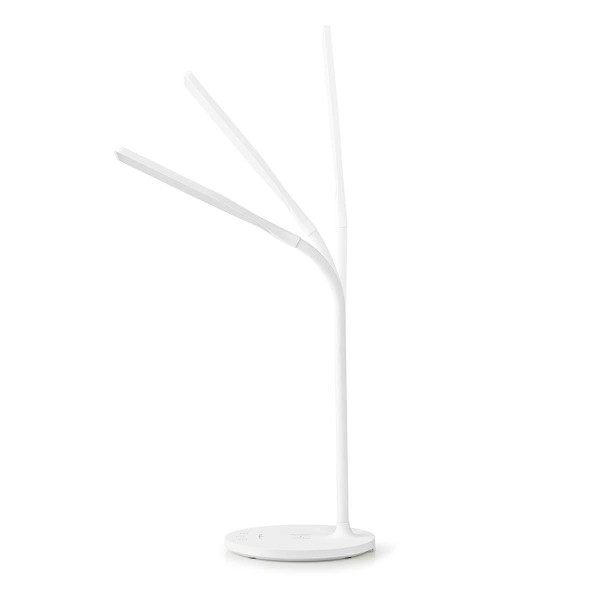 LED-pöytävalaisin langattomalla latauksella, valkoinen