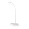 LED-pöytävalaisin langattomalla latauksella, valkoinen