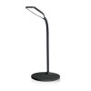 LED-pöytävalaisin langattomalla latauksella, musta