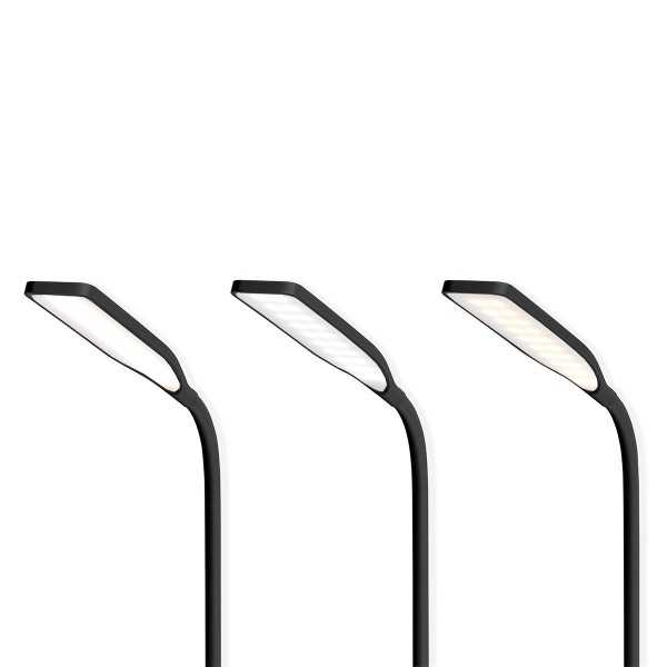 LED-pöytävalaisin langattomalla latauksella, musta