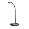LED-pöytävalaisin langattomalla latauksella, musta