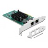 Delock PCI Express x4 -kortti 2 x RJ45 Gigabit LAN i82576