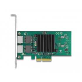Delock PCI Express x4 -kortti 2 x RJ45 Gigabit LAN i82576