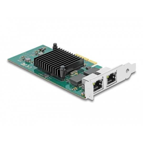 Delock PCI Express x4 -kortti 2 x RJ45 Gigabit LAN i82576