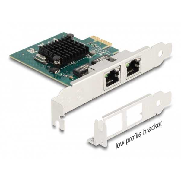 Delock PCI Express x1 korttito 2 x RJ45 Gigabit LAN BCM