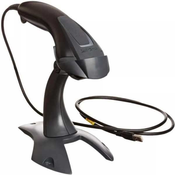 Honeywell Voyager 1400G2D-viikakoodinlukija, USB-kaapeli ja teline