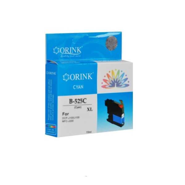 ORINK Tusz LC525XLC do drukarek Brother DCP J100 / DCP J105 / MFC J200 , cyan , 15 ml