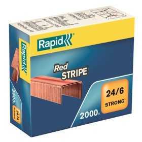Rapid Red Stripe 24/6 nasta 2000 kpl / pakkaus