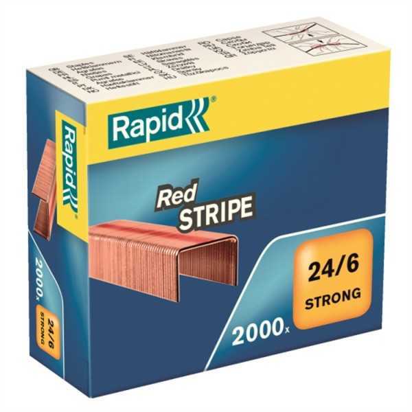 Rapid Red Stripe 24/6 nasta 2000 kpl / pakkaus