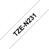 P-TOUCH 12MM TZE-N231 MUSTA/VALK EI LAM.